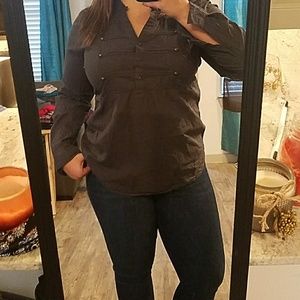 TORRID Vintage/Military Breast Button Up